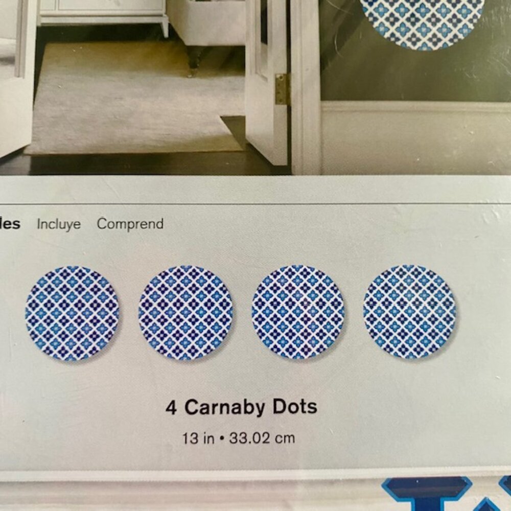 Jonathan Adler Wall Pops Carnaby Dots Peel and Stick Wall Decor Blue White NWT - Picture 5 of 5